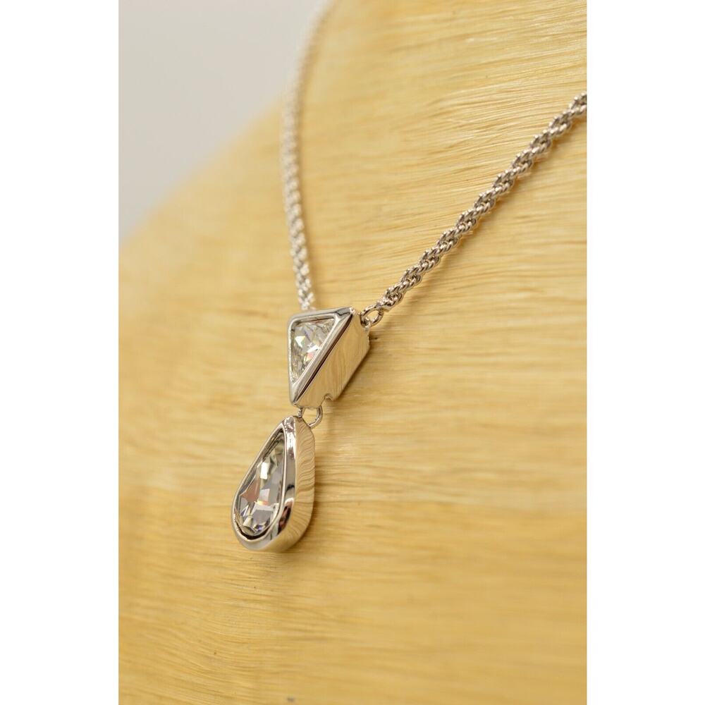Christian Dior Vintage Crystal Pendant Collar Necklace Rhinestone Signed Bin7 - Picture 6 of 12